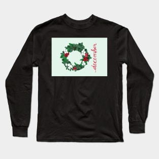 Holly and Narcissus for December Greeting Card Long Sleeve T-Shirt